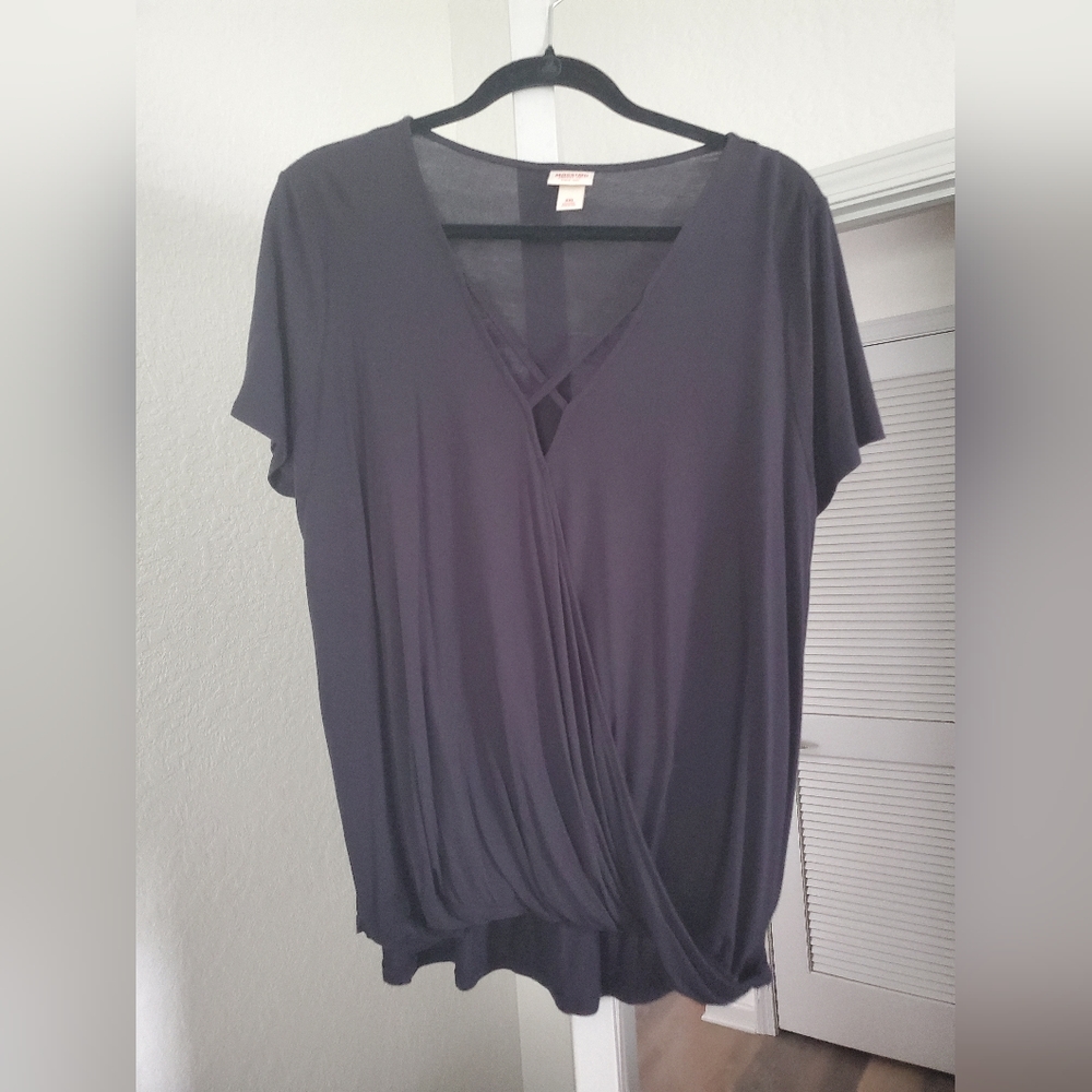Basic Black Top with Cut Out